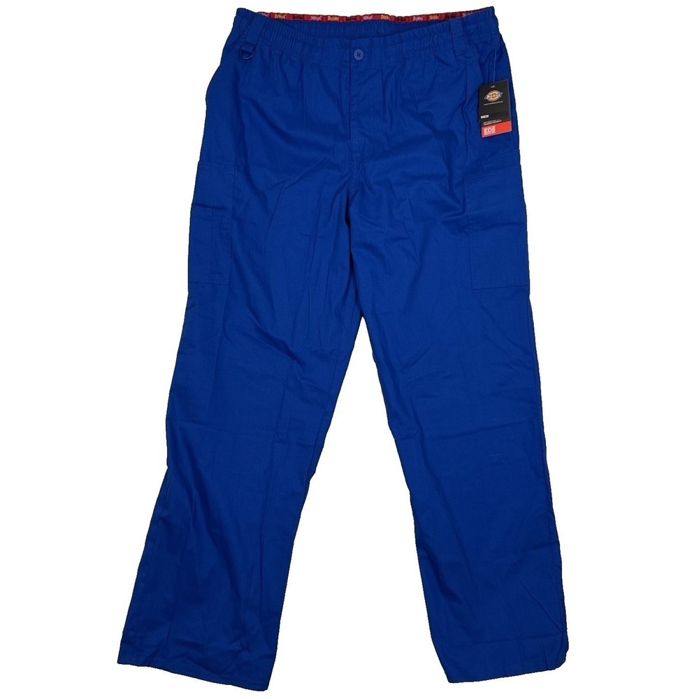 NWT Dickies EDS Signature Men's Royal Blue XL 38x31 Medical Scrub Cago Pants